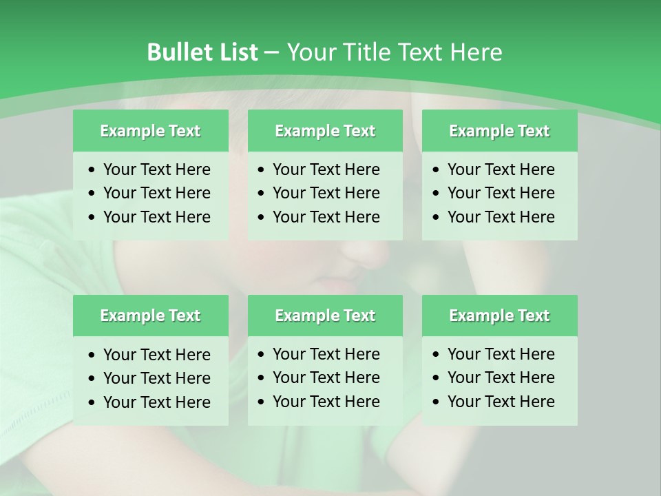 A Young Boy Sitting In Front Of A Laptop Computer PowerPoint Template