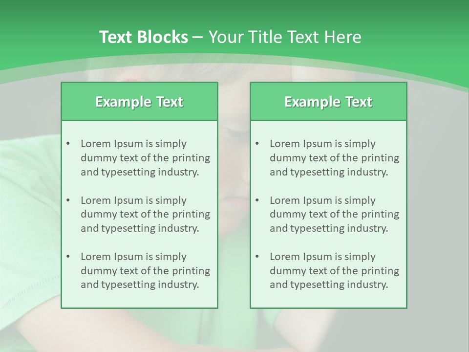 A Young Boy Sitting In Front Of A Laptop Computer PowerPoint Template