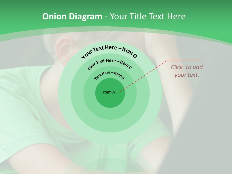 A Young Boy Sitting In Front Of A Laptop Computer PowerPoint Template