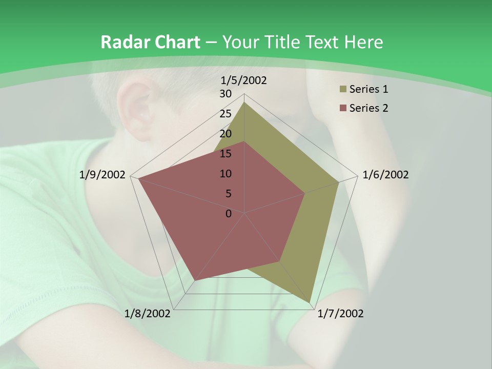 A Young Boy Sitting In Front Of A Laptop Computer PowerPoint Template