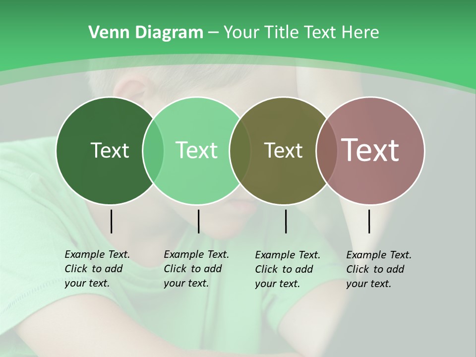 A Young Boy Sitting In Front Of A Laptop Computer PowerPoint Template