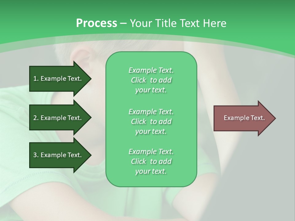 A Young Boy Sitting In Front Of A Laptop Computer PowerPoint Template