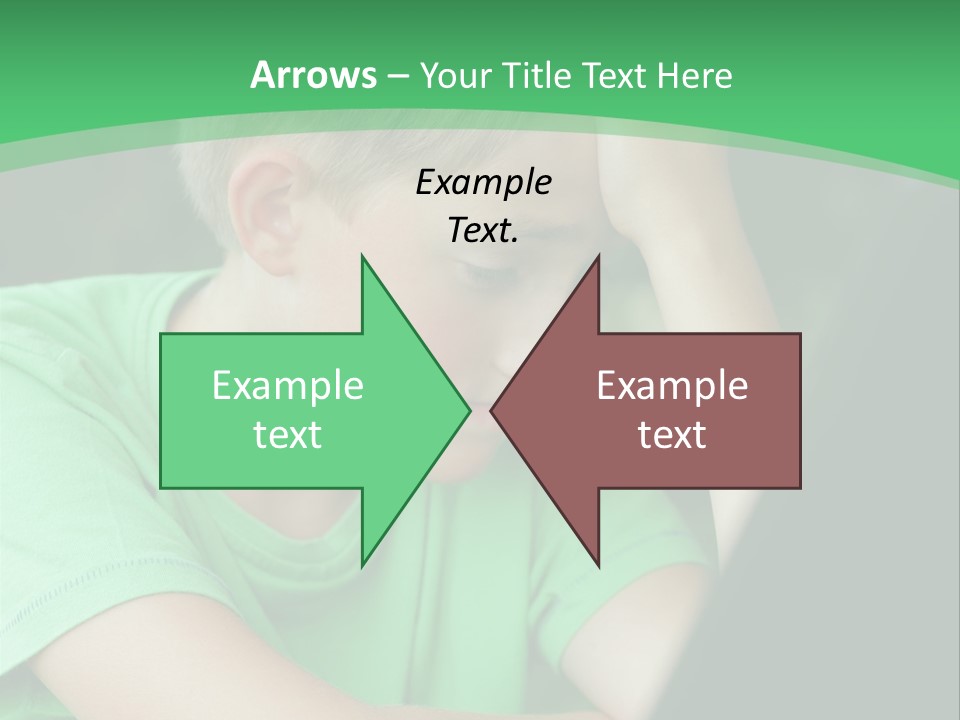 A Young Boy Sitting In Front Of A Laptop Computer PowerPoint Template