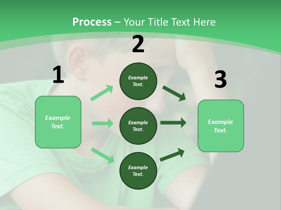 A Young Boy Sitting In Front Of A Laptop Computer PowerPoint Template