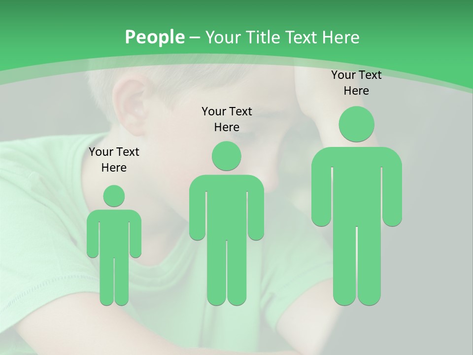 A Young Boy Sitting In Front Of A Laptop Computer PowerPoint Template