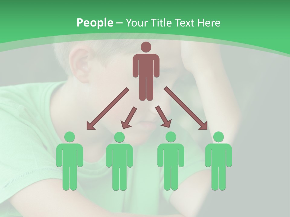 A Young Boy Sitting In Front Of A Laptop Computer PowerPoint Template