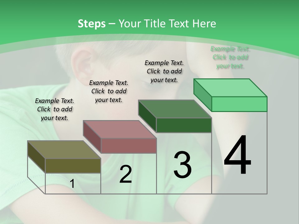 A Young Boy Sitting In Front Of A Laptop Computer PowerPoint Template