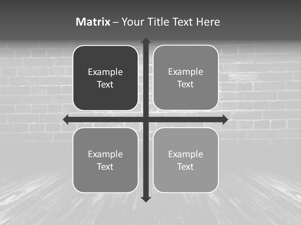 A Brick Wall With A Wooden Floor In Front Of It PowerPoint Template