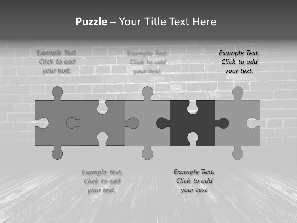 A Brick Wall With A Wooden Floor In Front Of It PowerPoint Template