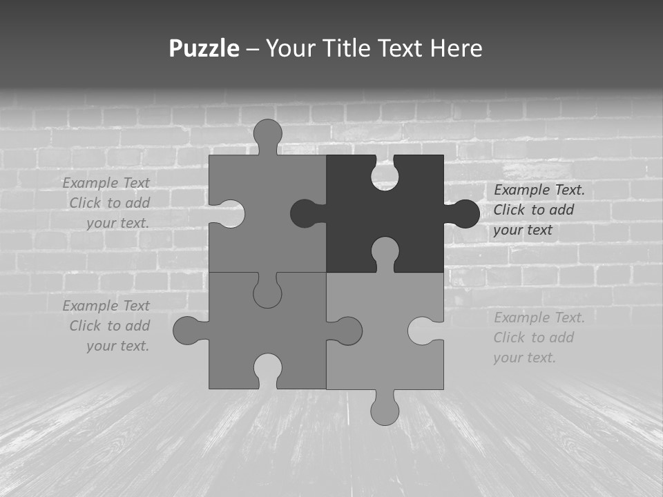 A Brick Wall With A Wooden Floor In Front Of It PowerPoint Template