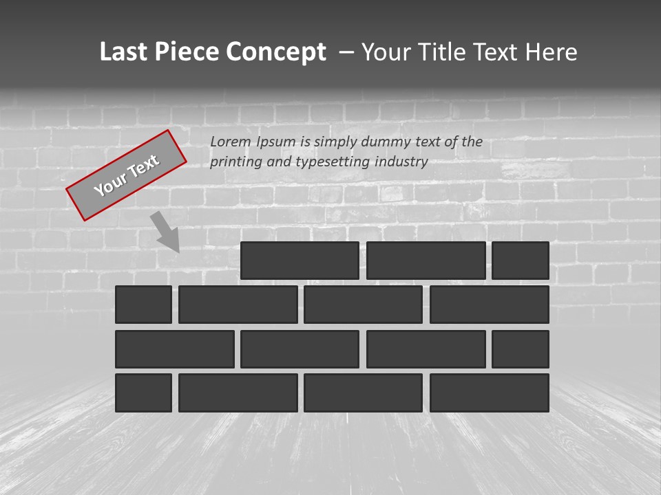 A Brick Wall With A Wooden Floor In Front Of It PowerPoint Template