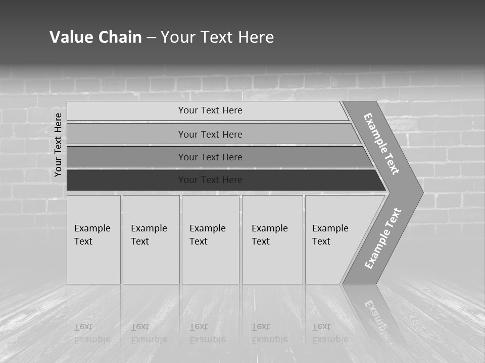 A Brick Wall With A Wooden Floor In Front Of It PowerPoint Template