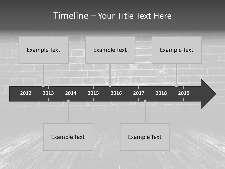 A Brick Wall With A Wooden Floor In Front Of It PowerPoint Template