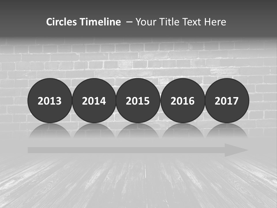 A Brick Wall With A Wooden Floor In Front Of It PowerPoint Template