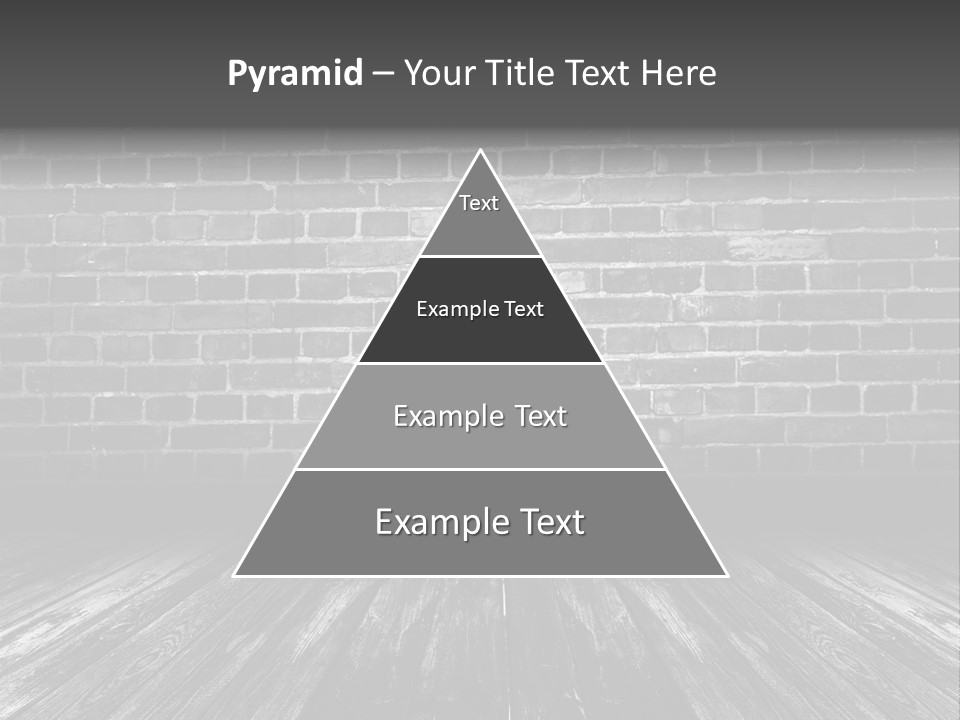 A Brick Wall With A Wooden Floor In Front Of It PowerPoint Template