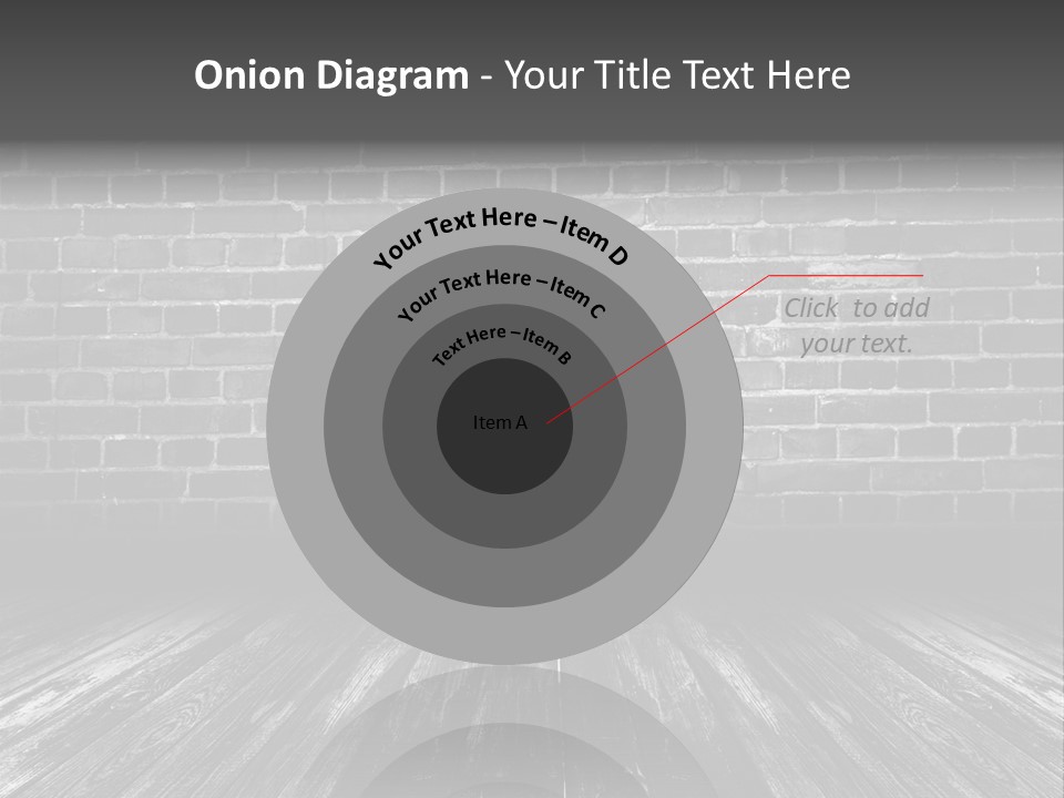 A Brick Wall With A Wooden Floor In Front Of It PowerPoint Template