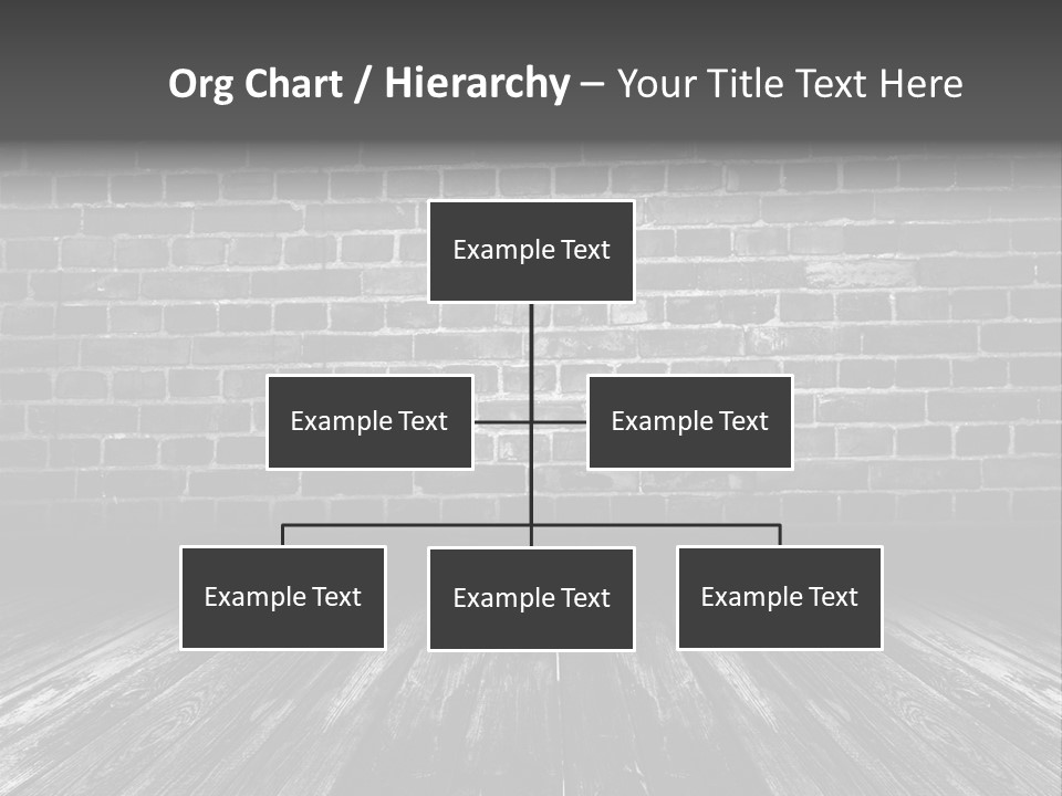 A Brick Wall With A Wooden Floor In Front Of It PowerPoint Template