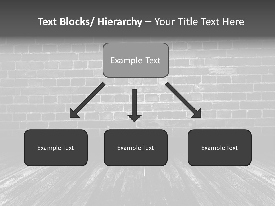 A Brick Wall With A Wooden Floor In Front Of It PowerPoint Template