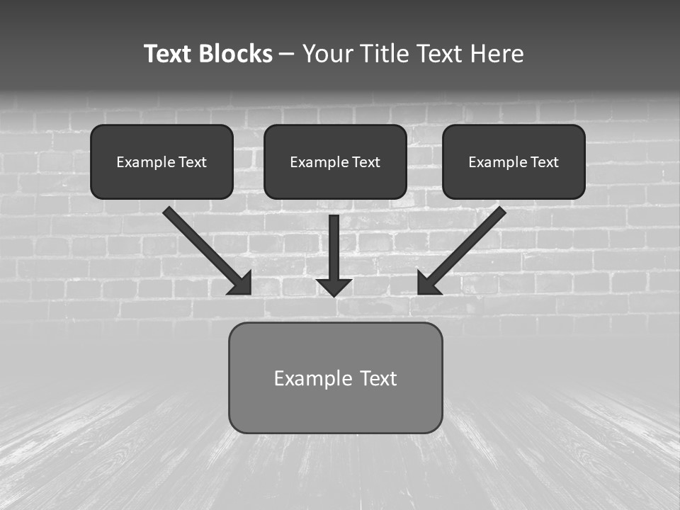 A Brick Wall With A Wooden Floor In Front Of It PowerPoint Template
