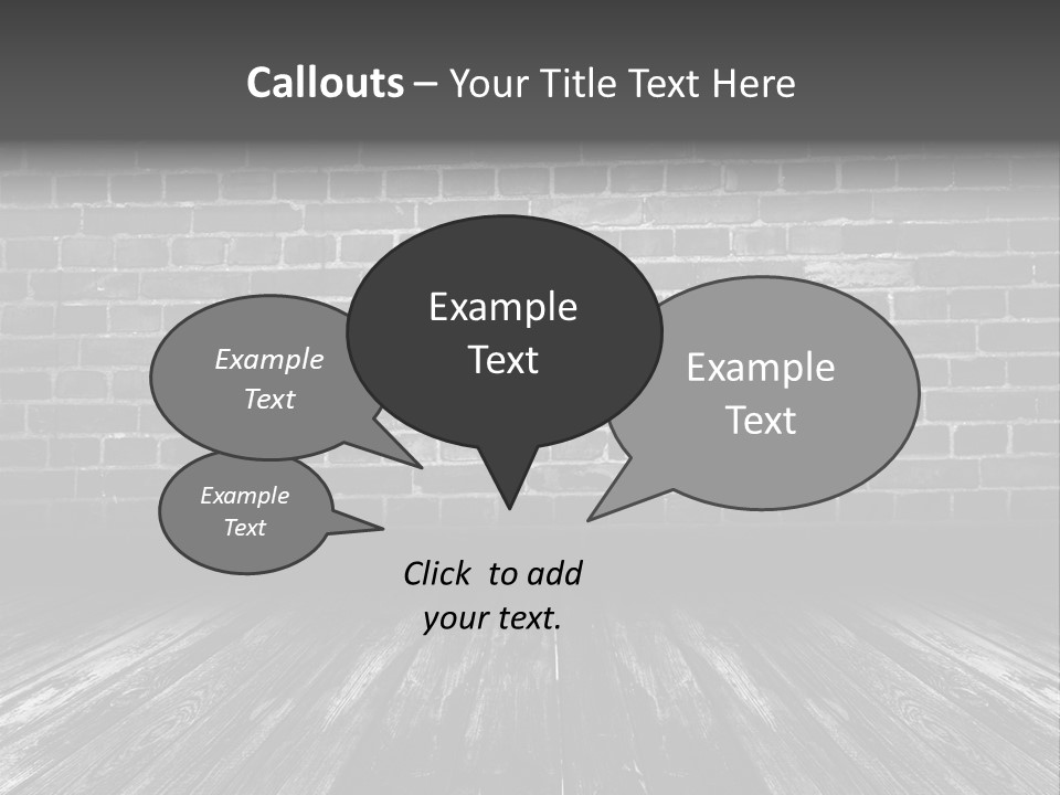 A Brick Wall With A Wooden Floor In Front Of It PowerPoint Template