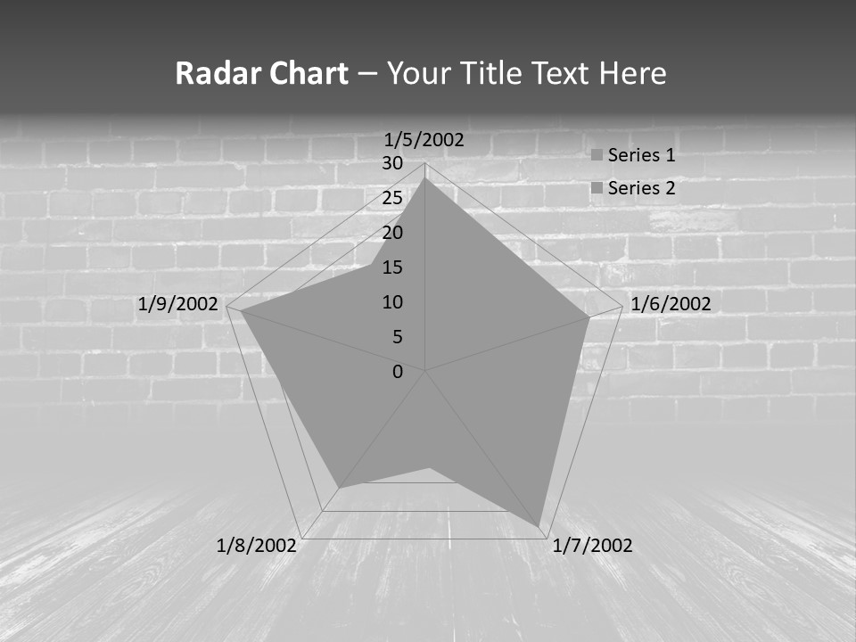 A Brick Wall With A Wooden Floor In Front Of It PowerPoint Template
