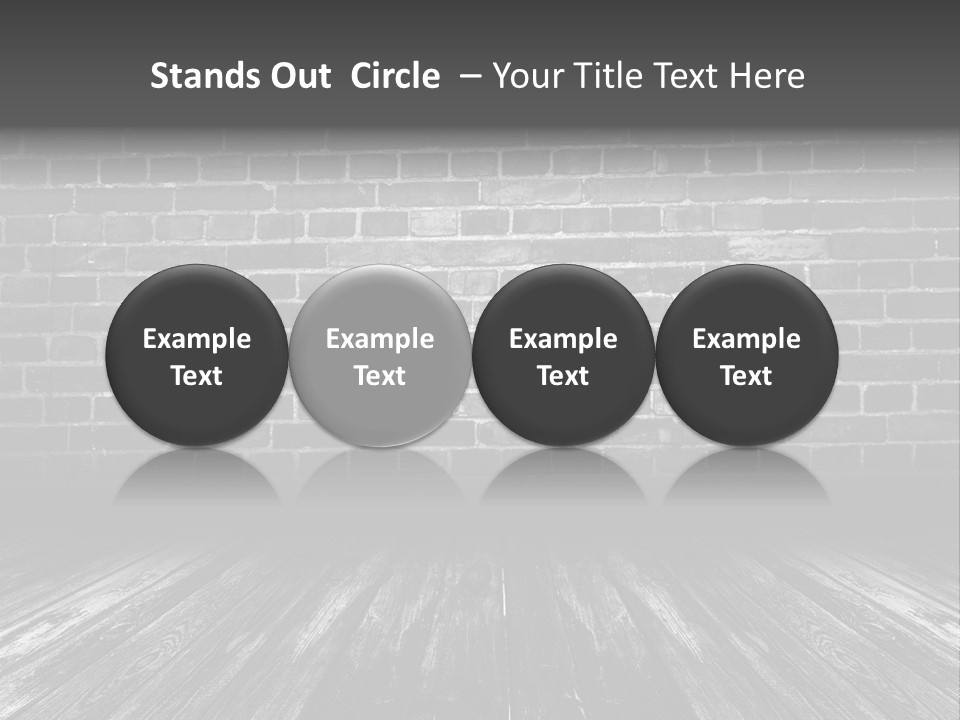 A Brick Wall With A Wooden Floor In Front Of It PowerPoint Template