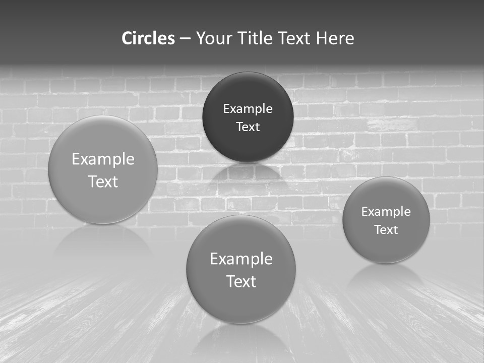 A Brick Wall With A Wooden Floor In Front Of It PowerPoint Template