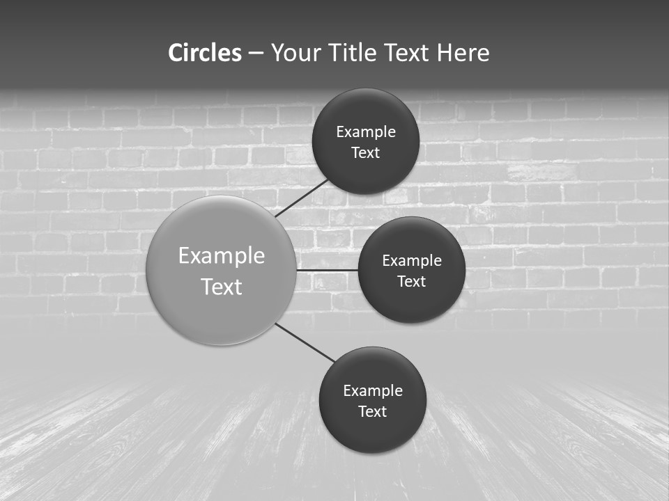 A Brick Wall With A Wooden Floor In Front Of It PowerPoint Template