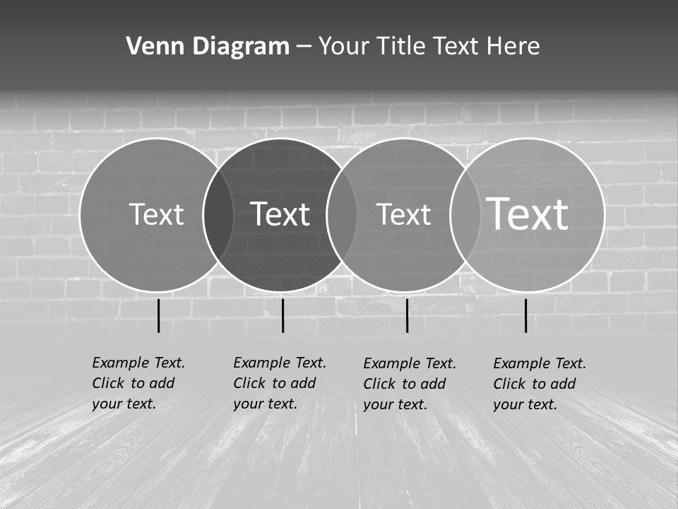 A Brick Wall With A Wooden Floor In Front Of It PowerPoint Template