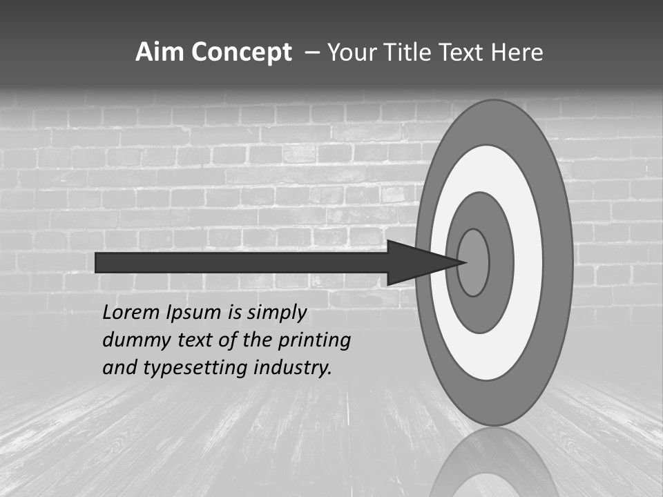 A Brick Wall With A Wooden Floor In Front Of It PowerPoint Template