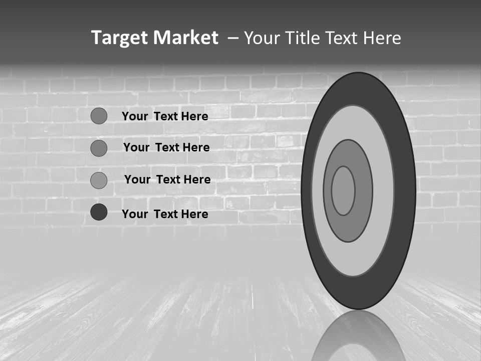 A Brick Wall With A Wooden Floor In Front Of It PowerPoint Template