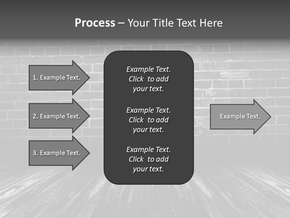 A Brick Wall With A Wooden Floor In Front Of It PowerPoint Template