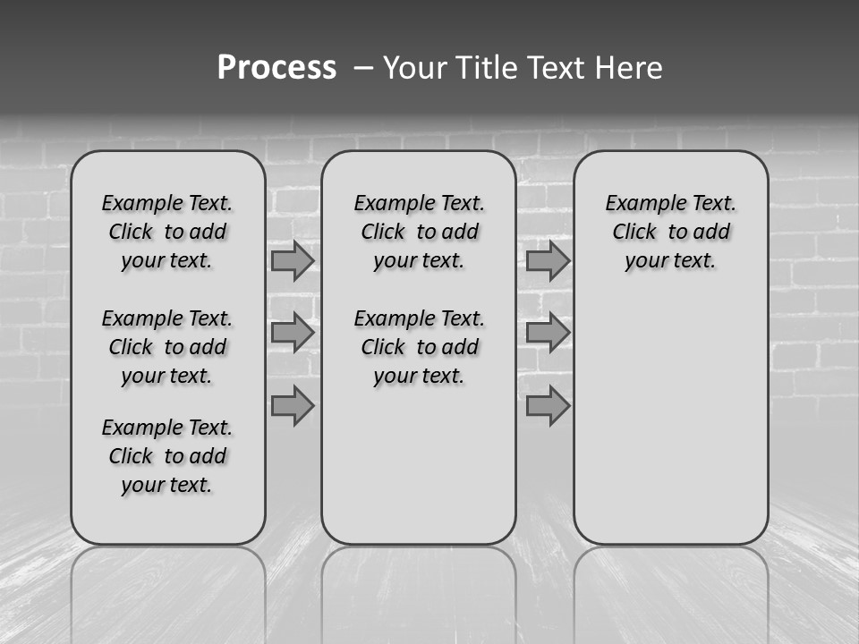 A Brick Wall With A Wooden Floor In Front Of It PowerPoint Template
