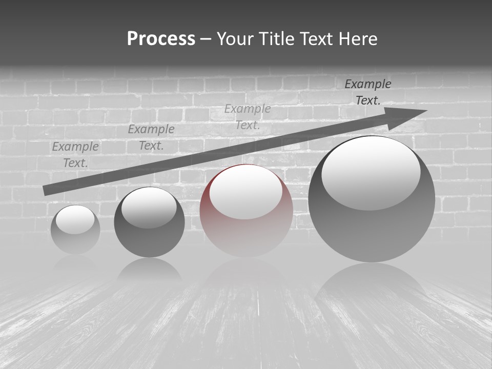 A Brick Wall With A Wooden Floor In Front Of It PowerPoint Template