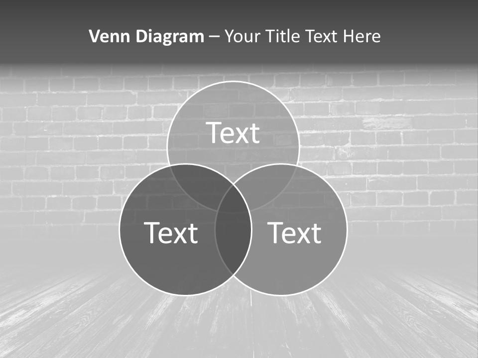 A Brick Wall With A Wooden Floor In Front Of It PowerPoint Template