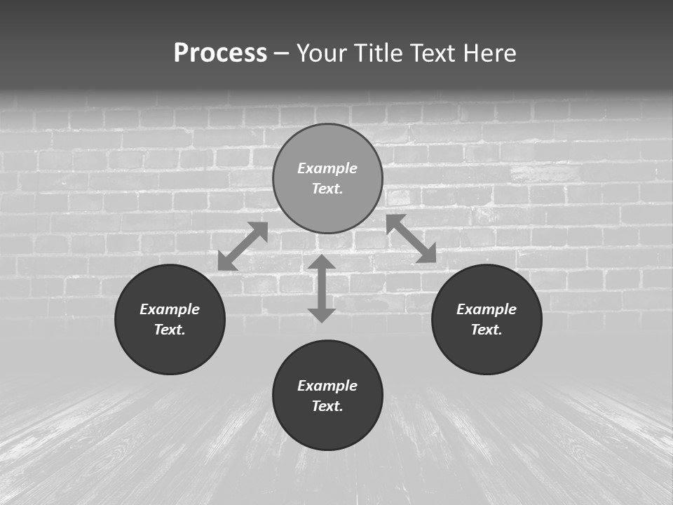 A Brick Wall With A Wooden Floor In Front Of It PowerPoint Template