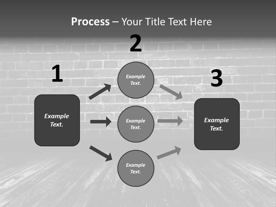 A Brick Wall With A Wooden Floor In Front Of It PowerPoint Template