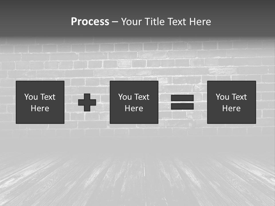 A Brick Wall With A Wooden Floor In Front Of It PowerPoint Template