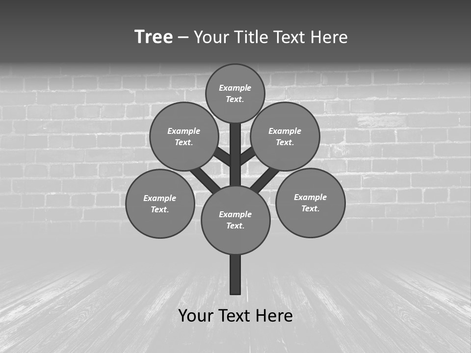 A Brick Wall With A Wooden Floor In Front Of It PowerPoint Template