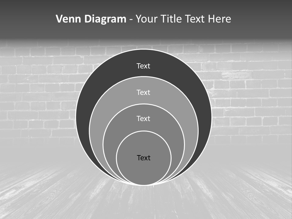 A Brick Wall With A Wooden Floor In Front Of It PowerPoint Template