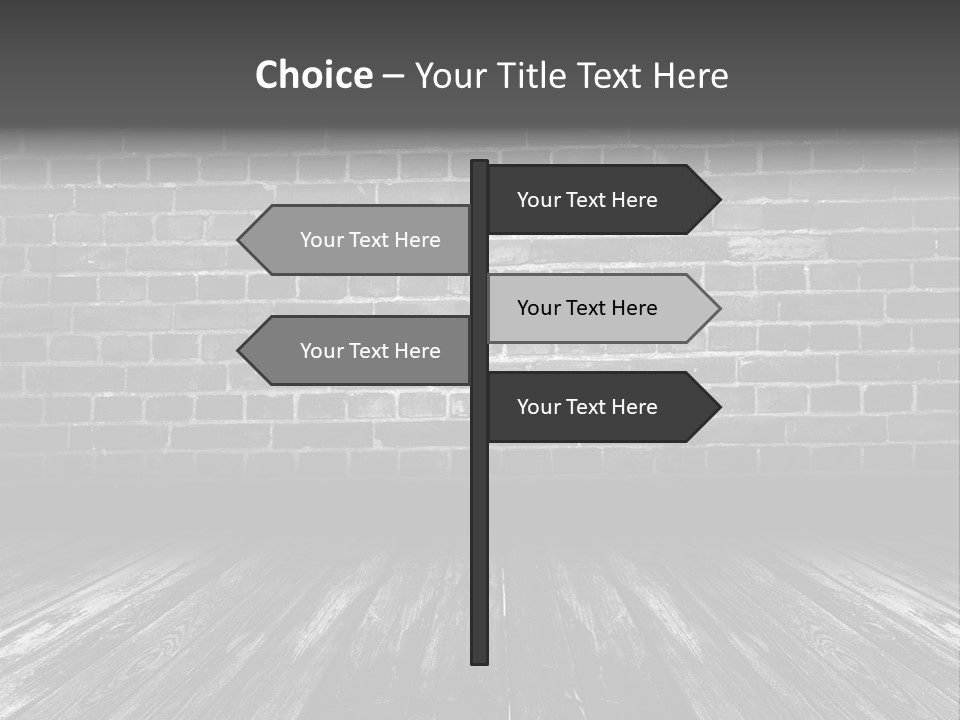 A Brick Wall With A Wooden Floor In Front Of It PowerPoint Template