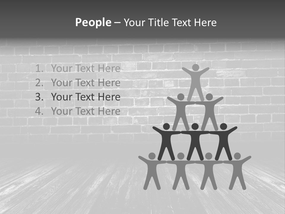 A Brick Wall With A Wooden Floor In Front Of It PowerPoint Template