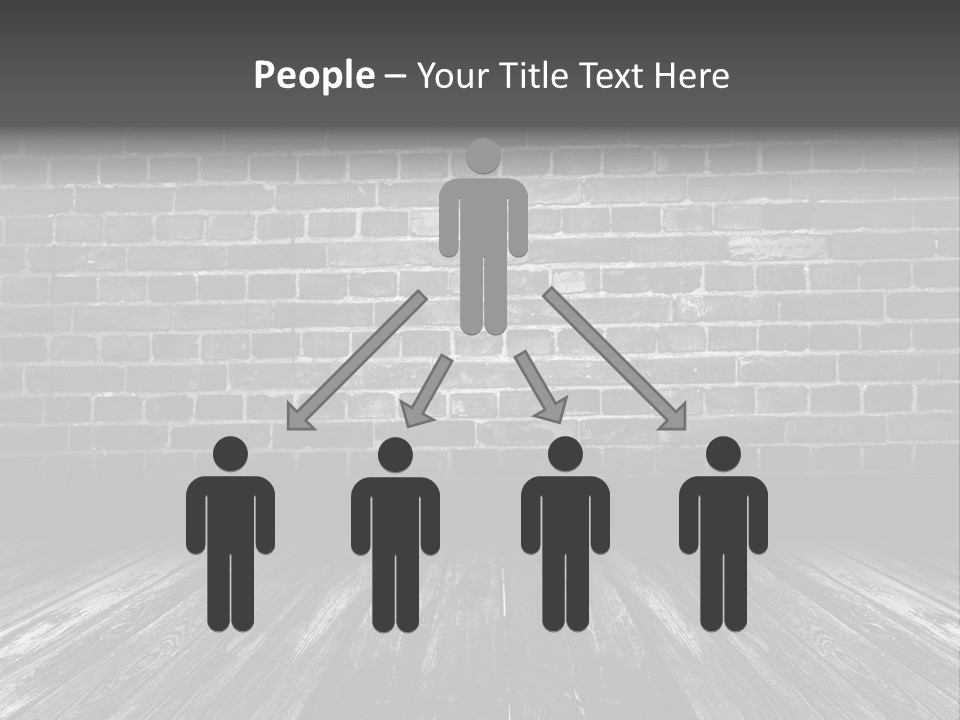 A Brick Wall With A Wooden Floor In Front Of It PowerPoint Template