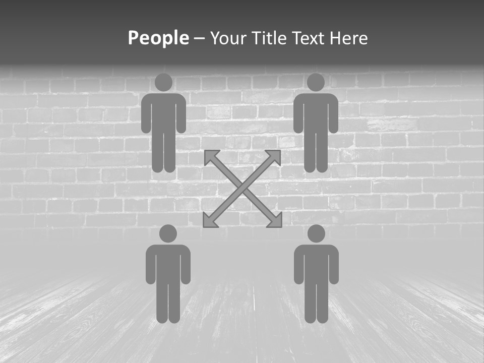 A Brick Wall With A Wooden Floor In Front Of It PowerPoint Template