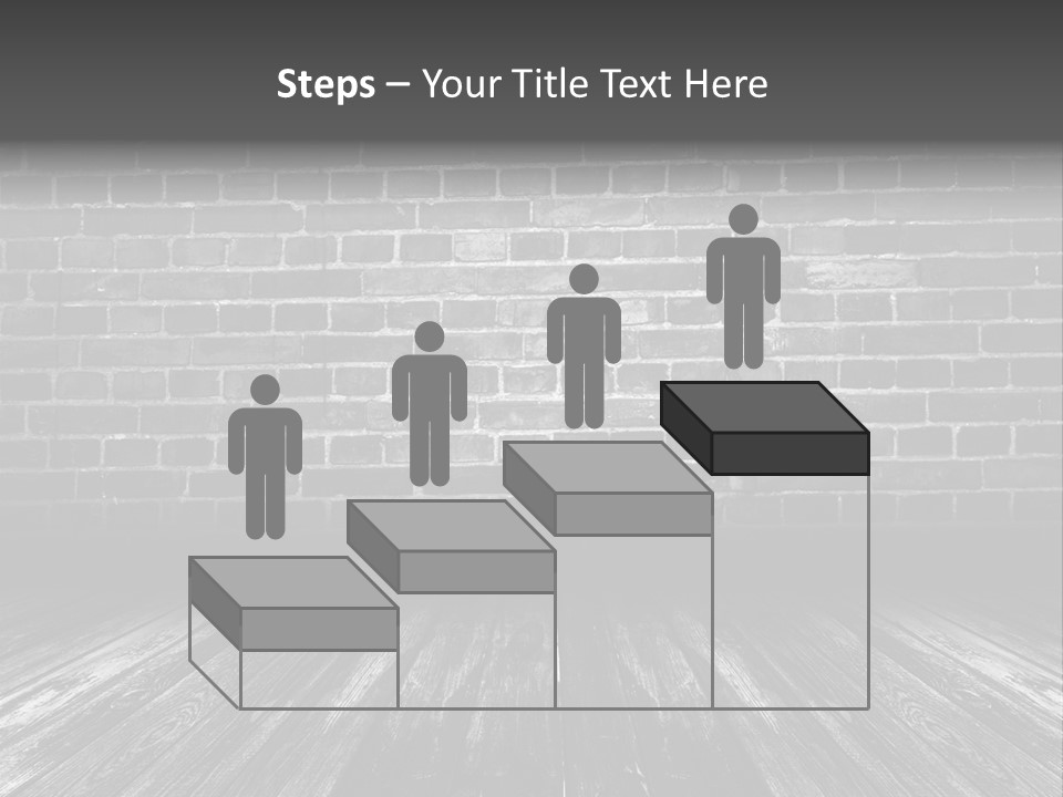 A Brick Wall With A Wooden Floor In Front Of It PowerPoint Template