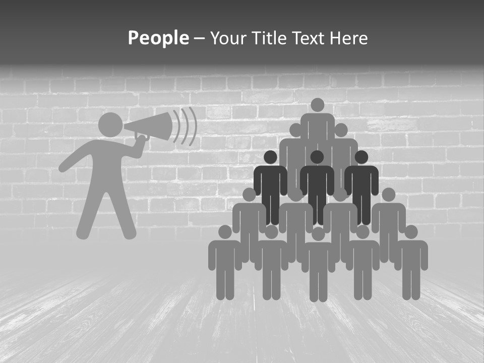 A Brick Wall With A Wooden Floor In Front Of It PowerPoint Template