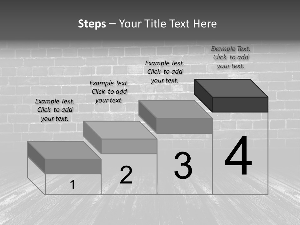 A Brick Wall With A Wooden Floor In Front Of It PowerPoint Template