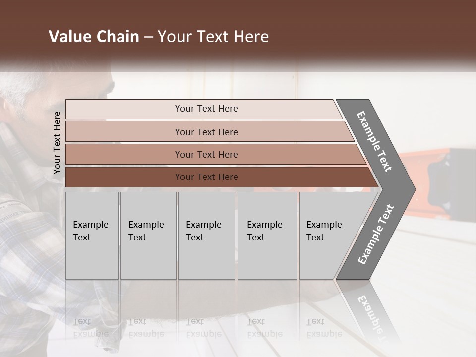 A Man Measuring A Wall With A Spirit Level PowerPoint Template