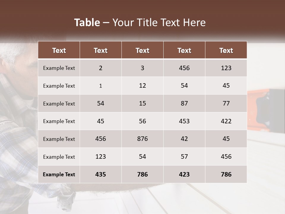 A Man Measuring A Wall With A Spirit Level PowerPoint Template