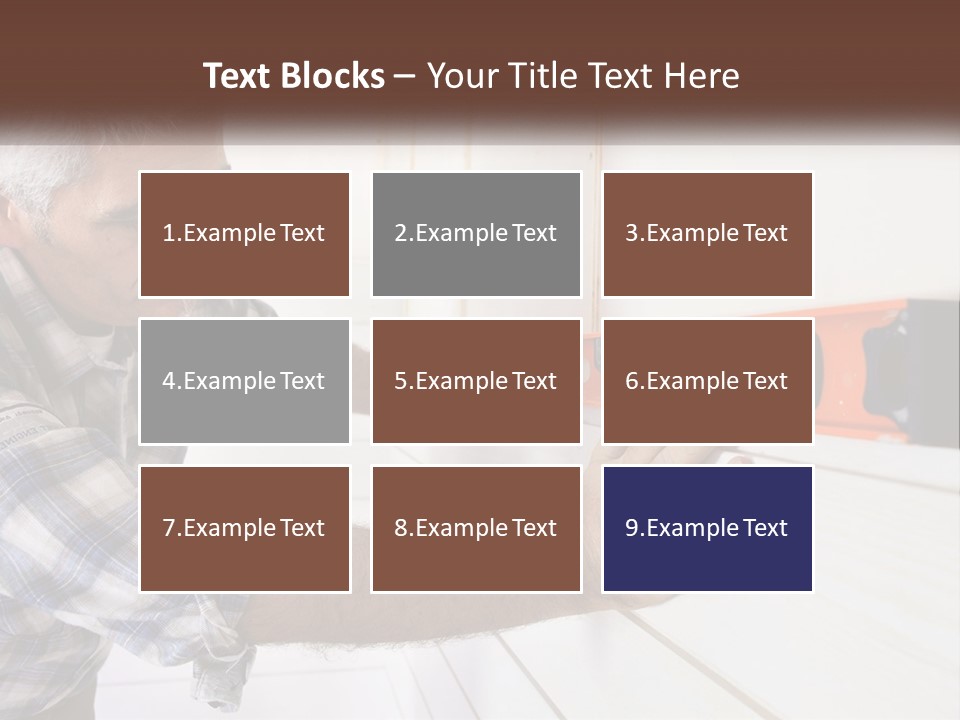 A Man Measuring A Wall With A Spirit Level PowerPoint Template
